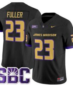 Alternative view of Jordan Fuller Jersey #23 James Madison Dukes 2025 Vapor Limited Stitched