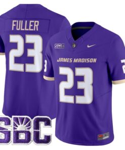 Jordan Fuller Jersey 23 James Madison Dukes 2025 Vapor Stitched Purple
