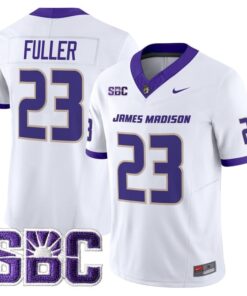 Jordan Fuller Jersey 23 James Madison Dukes 2025 Vapor Stitched White