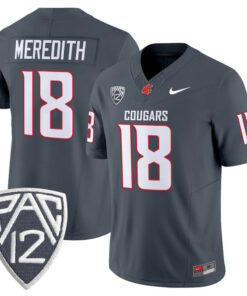 Joshua Meredith Jersey #18 Washington State Cougars 2025 V2 Vapor Stitched