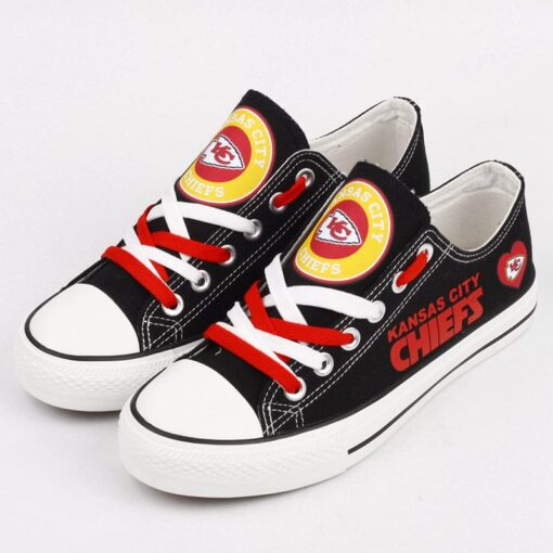 Kansas City Chiefs Low Top Canvas Sport Sneakers Shoes For Men Women Fans