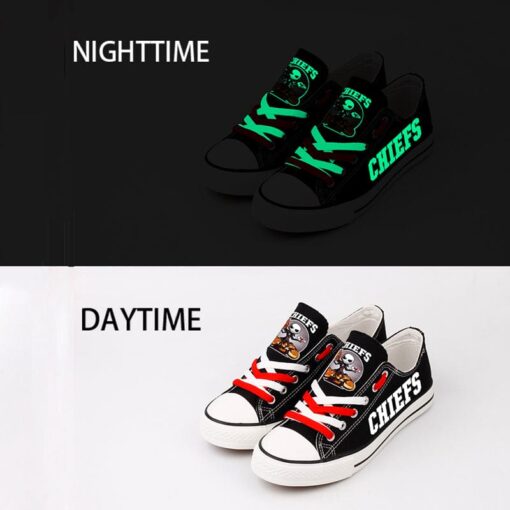 Kansas City Chiefs Low Top Canvas Sport Sneakers Shoes For Men Women Fans