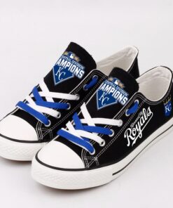 Alternative view of Kansas City Royals Limited Print Low Top Canvas Shoes Sport Sneakers For Men Women Fans