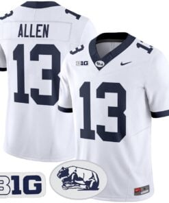 Kaytron Allen Jersey #13 Penn State Nittany Lions 2025 Throwback Limited Stitched 5 Kaytron Allen Jersey 13 Penn State 2025 Throwback Vapor Stitched White