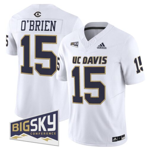 Ken O’Brien Jersey #15 UC Davis Aggies 2025 Lake Tahoe Patch Stitched