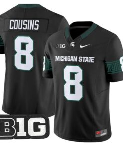Kirk Cousins Jersey #8 Michigan State Spartans 2025 Vapor Stitched Black