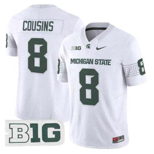 Kirk Cousins Jersey #8 Michigan State Spartans 2025 Vapor Stitched White