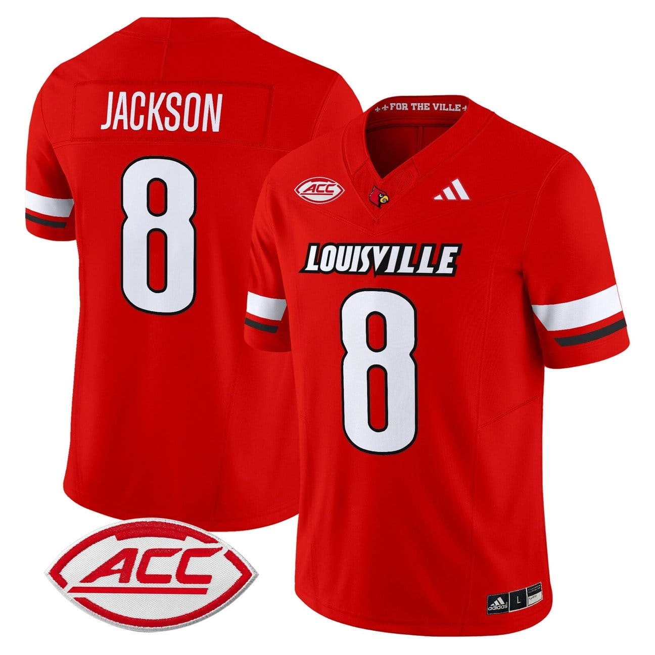 Lamar Jackson Jersey #8 Louisville Cardinals 2025 Vapor Limited Stitched 3 Lamar Jackson Jersey #8 Louisville Cardinals 2025 Vapor Limited Stitched - Image 3