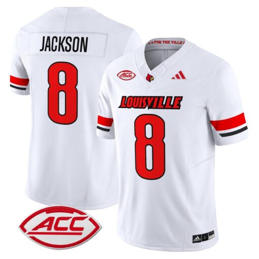 Lamar Jackson Jersey #8 Louisville Cardinals 2025 Vapor Limited Stitched - Image 5