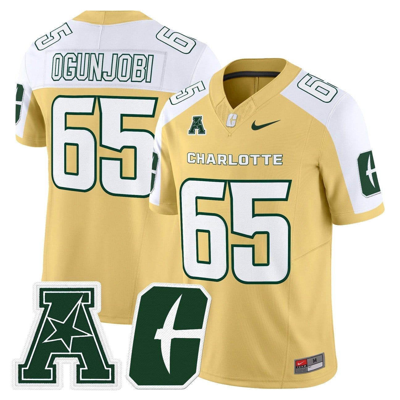 Larry Ogunjobi Jersey #65 Charlotte 49ers 2025 Vapor Limited Stitched 2 Larry Ogunjobi Jersey #65 Charlotte 49ers 2025 Vapor Limited Stitched - Image 2