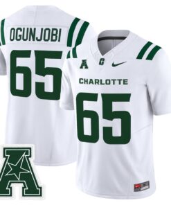 Larry Ogunjobi Jersey #65 Charlotte 49ers 2025 Vapor Limited Stitched