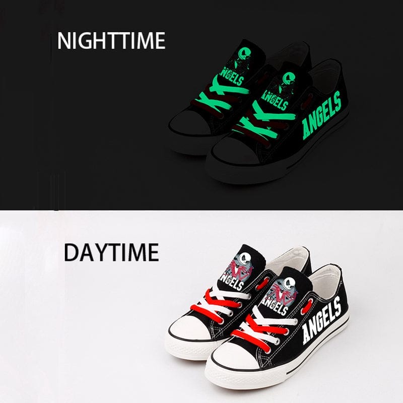 Los Angeles Angels Limited Print Low Top Canvas Shoes Sport Sneakers For Men Women Fans - Image 2