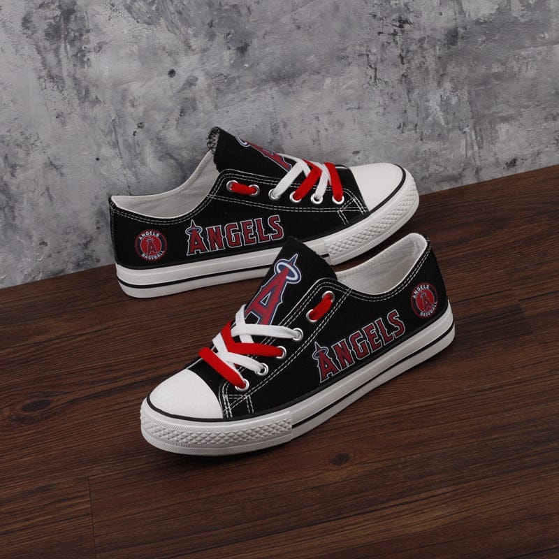 Los Angeles Angels Limited Print Low Top Canvas Shoes Sport Sneakers For Men Women Fans - Image 2