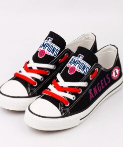 Los Angeles Angels Limited Print MLB Students Low Top Canvas Shoes Sport Sneakers cfd4442d 2d1d 4c39 b728 4f4de342ac33
