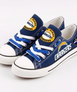Los Angeles Chargers Low Top Canvas Sport Sneakers Shoes For Men Women Fans