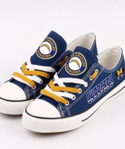 Alternative view of Los Angeles Chargers Low Top Canvas Sport Sneakers Shoes For Men Women Fans