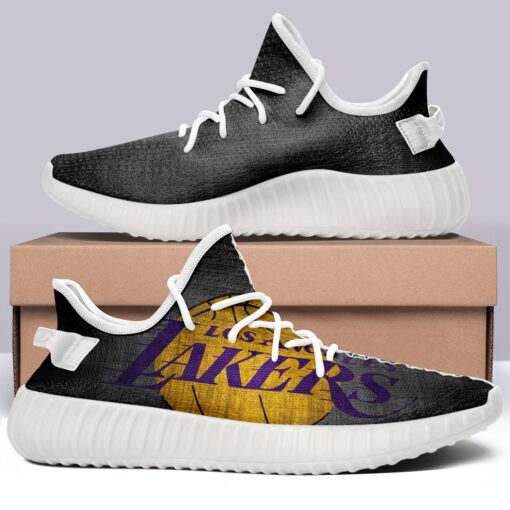 Los Angeles Lakers V8 NBA 350v Yeezy Sneakers For Men Women Fans - Image 7