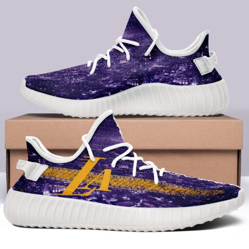 Los Angeles Lakers NBA 350v Yeezy Sneakers For Men Women Fans - Image 6