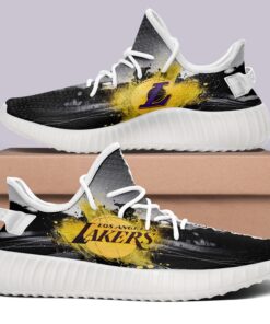 Alternative view of Los Angeles Lakers NBA 350v Yeezy Sneakers For Men Women Fans
