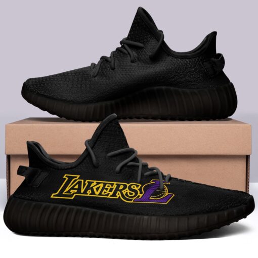 Los Angeles Lakers V8 NBA 350v Yeezy Sneakers For Men Women Fans - Image 3