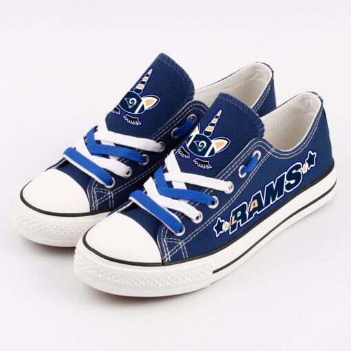 Los Angeles Rams Low Top Canvas Sport Sneakers Shoes For Men Women Fans