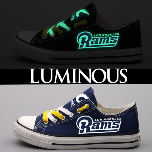Los Angeles Rams Low Top Canvas Sport Sneakers Shoes For Men Women Fans - Image 3