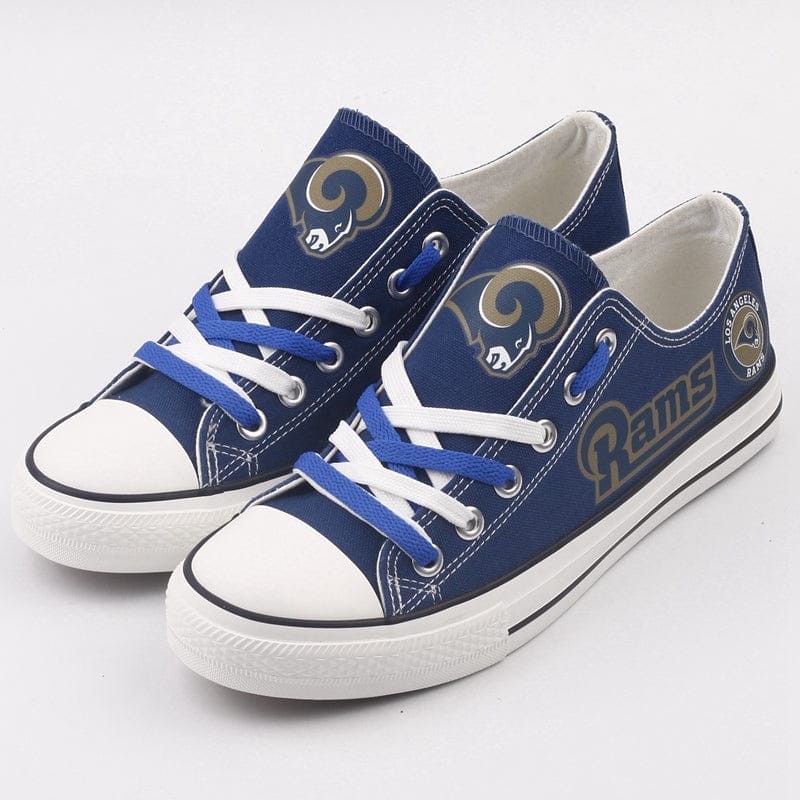 Los Angeles Rams Low Top Canvas Sport Sneakers Shoes For Men Women Fans 3 Los Angeles Rams Low Top Canvas Sport Sneakers Shoes For Men Women Fans - Image 3