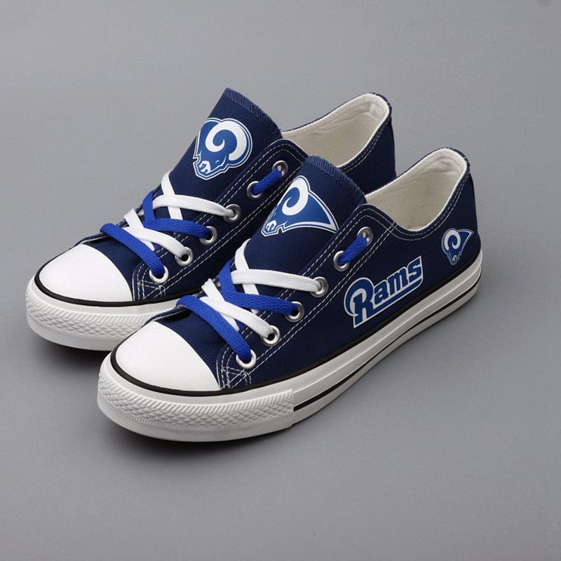 Los Angeles Rams Low Top Canvas Sport Sneakers Shoes For Men Women Fans 4 Los Angeles Rams Low Top Canvas Sport Sneakers Shoes For Men Women Fans - Image 4