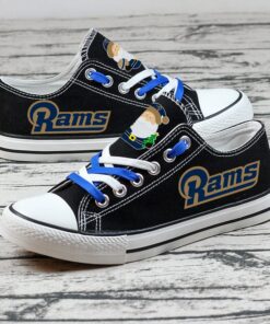Los Angeles Rams Limited Print NFL Students Low Top Canvas Shoes Sport Sneakers 6