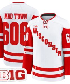 Alternative view of Mad Town Jersey #608 Wisconsin Badgers 2025-26 Premium Stitched