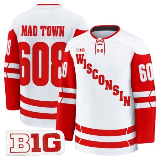 Mad Town Jersey #608 Wisconsin Badgers 2025-26 Premium Stitched - Image 2