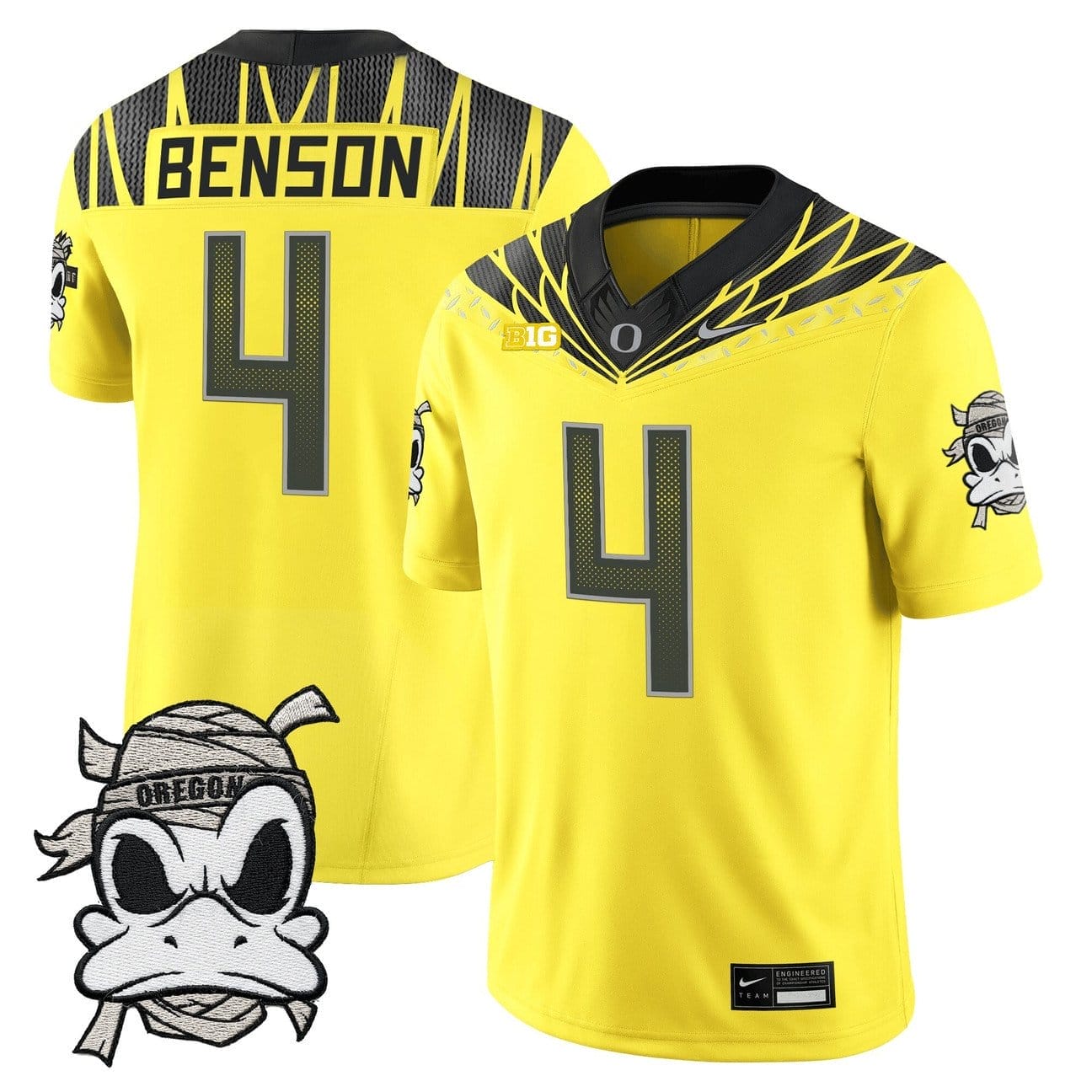 Malik Benson Jersey #4 Oregon Ducks 2025 Mummy Duck Vapor Limited Stitched 4 Malik Benson Jersey #4 Oregon Ducks 2025 Mummy Duck Vapor Limited Stitched - Image 4