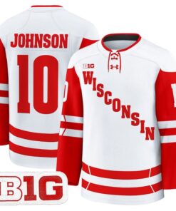 Alternative view of Mark Johnson Jersey #10 Wisconsin Badgers 2025-26 Premium Stitched