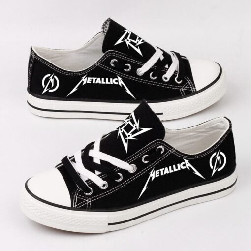 Metallica Low Top Canvas Sport Sneakers Shoes For Men Women Fans - Image 2