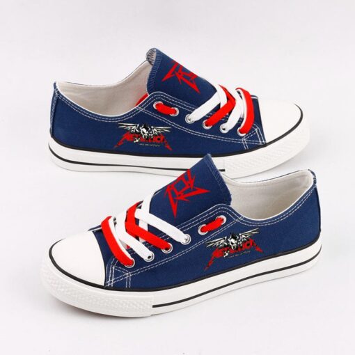 Metallica Low Top Canvas Sport Sneakers Shoes For Men Women Fans - Image 3