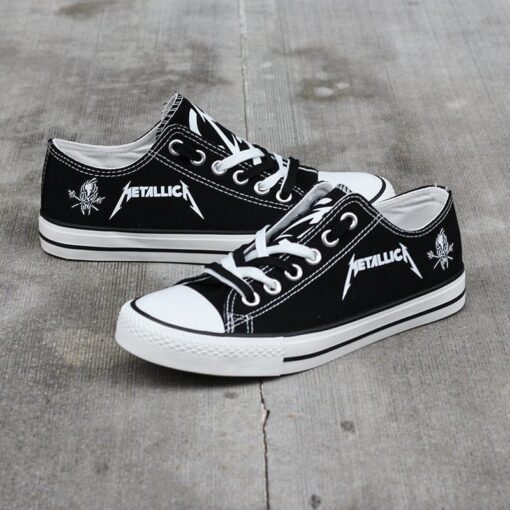 Metallica Low Top Canvas Sport Sneakers Shoes For Men Women Fans - Image 8