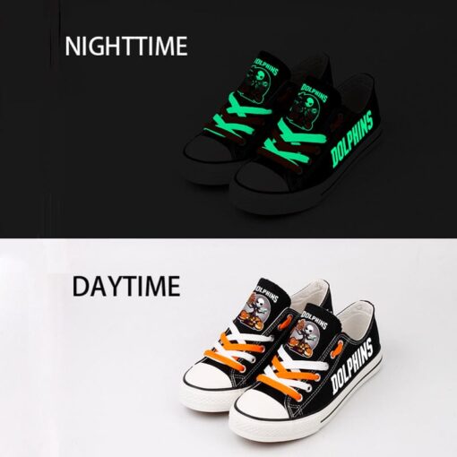 Miami Dolphins Low Top Canvas Sport Sneakers Shoes For Men Women Fans - Image 7