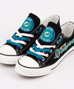 Miami Dolphins Limited Print NFL Students Low Top Canvas Shoes Sport Sneakers f2bac010 35d6 40a9 bbc4 b9b83ec2df39