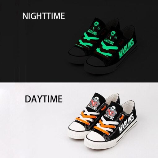 Miami Marlins Limited Print Low Top Canvas Shoes Sport Sneakers For Men Women Fans - Image 4