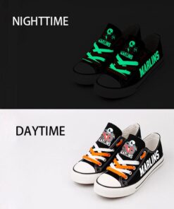 Miami Marlins Limited Print Low Top Canvas Shoes Sport Sneakers For Men Women Fans