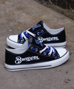 Milwaukee Brewers Limited Print MLB Students Low Top Canvas Shoes Sport Sneakers 3