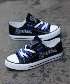 Milwaukee Brewers Limited Print MLB Students Low Top Canvas Shoes Sport Sneakers 4