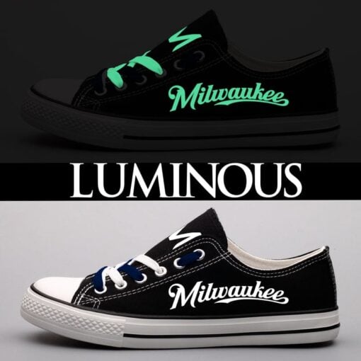 Milwaukee Brewers Limited Print Low Top Canvas Shoes Sport Sneakers For Men Women Fans - Image 8