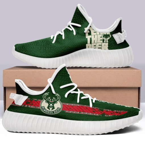 Milwaukee Bucks  NBA 350v Yeezy Sneakers For Men Women Fans