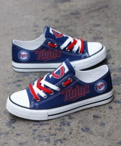 Minnesota Twins Limited Print MLB Students Low Top Canvas Shoes Sport Sneakers 2