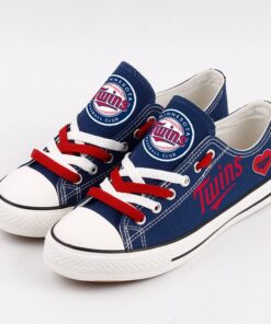 Alternative view of Minnesota Twins Limited Print Low Top Canvas Shoes Sport Sneakers For Men Women Fans