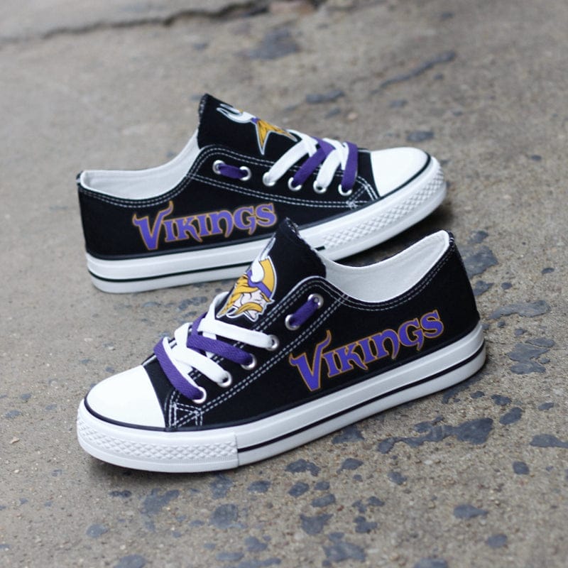Minnesota Vikings Low Top Canvas Sport Sneakers Shoes For Men Women Fans