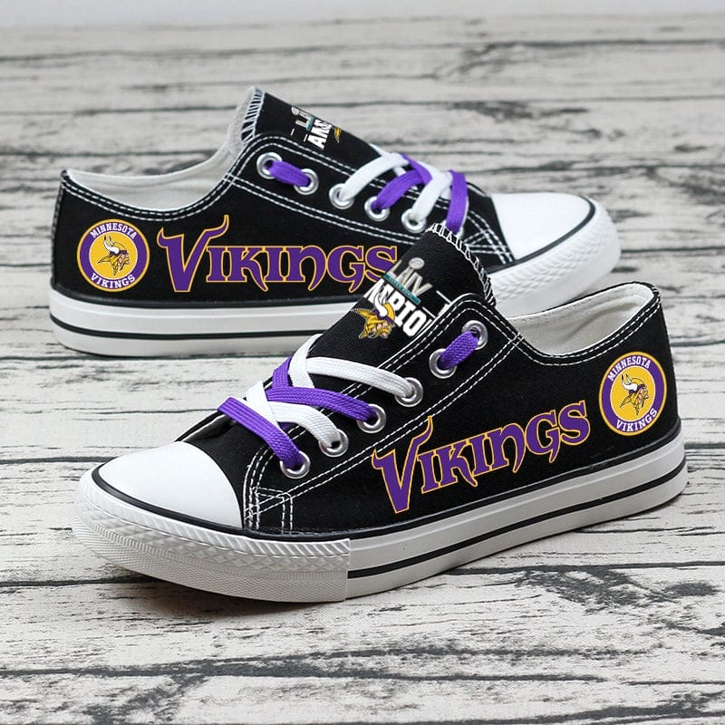 Minnesota Vikings Low Top Canvas Sport Sneakers Shoes For Men Women Fans - Image 5