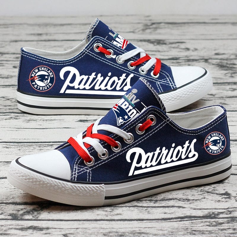 New England Patriots Low Top Canvas Sport Sneakers Shoes For Men Women Fans - Image 5