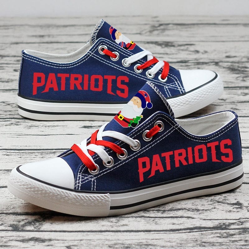 New England Patriots Low Top Canvas Sport Sneakers Shoes For Men Women Fans - Image 3